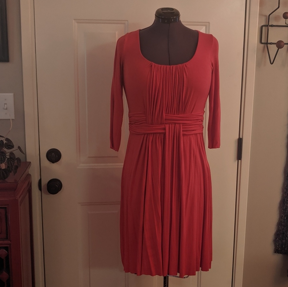 Bailey 44 orange dress with weave pattern